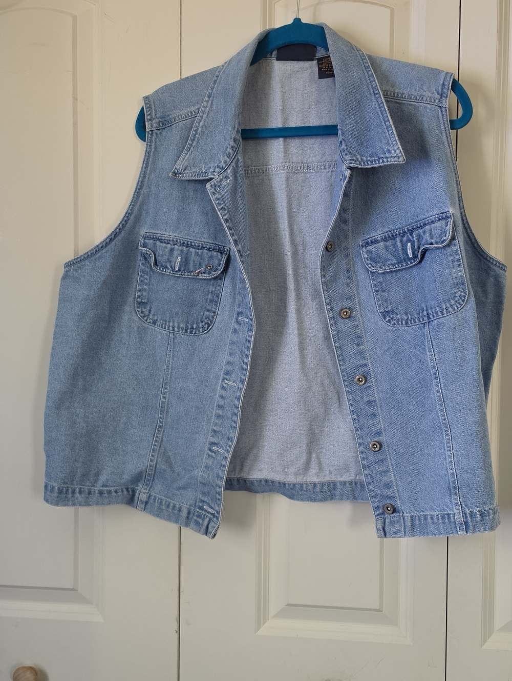 Faded Glory Light Blue Denim Vest